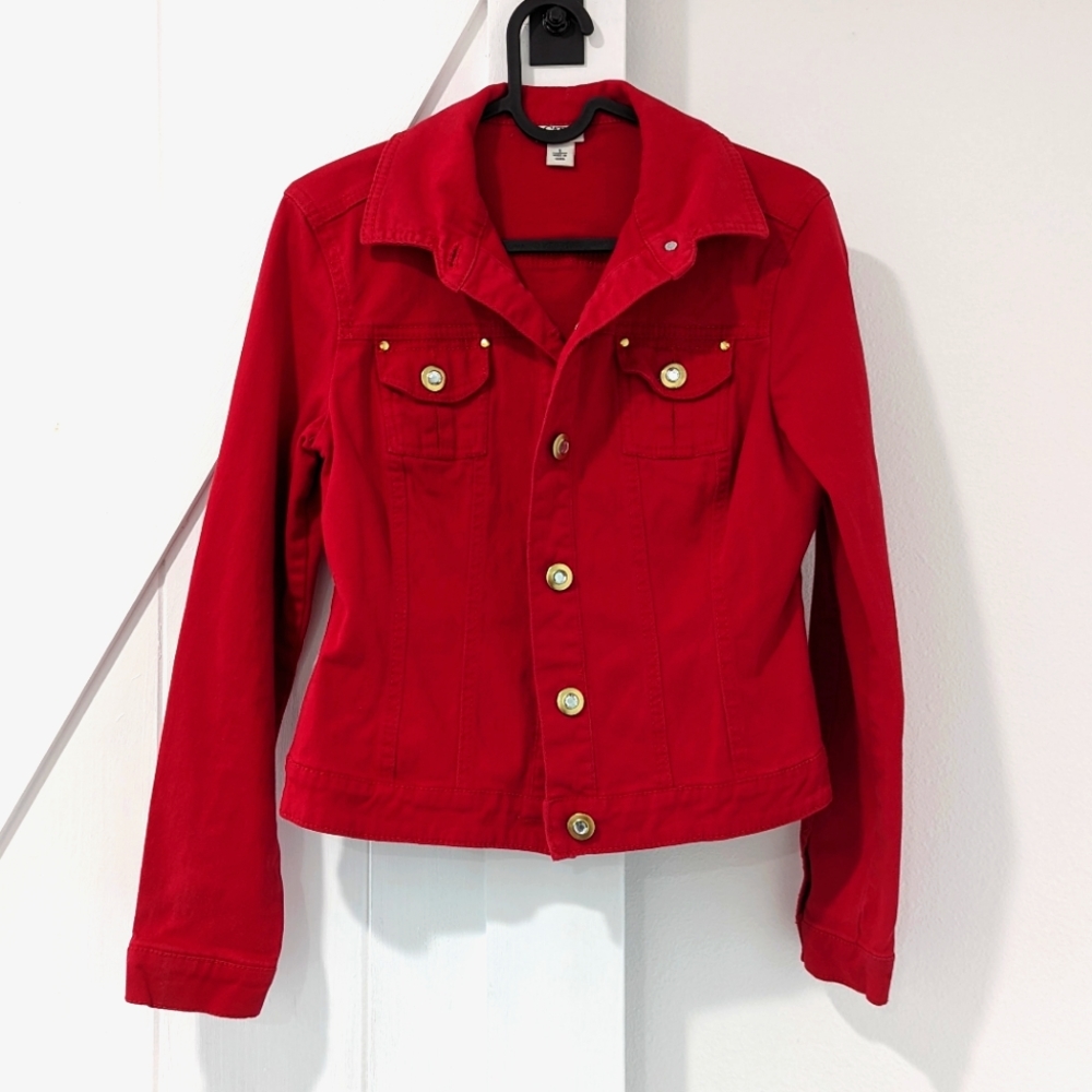 Cato Red Jacket w/ Gold Buttons Size S